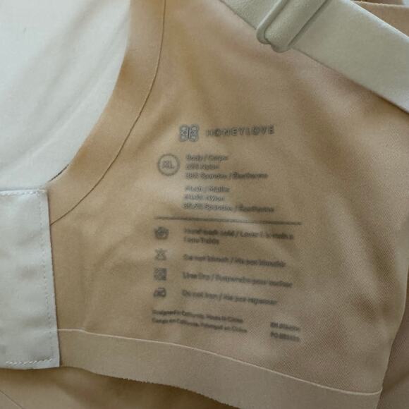 Honeylove Women’s Size XL Bra Beige Mesh Supportive Wireless Comfort - Picture 3 of 4